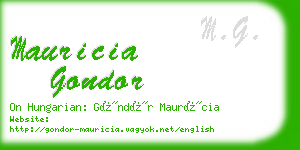 mauricia gondor business card